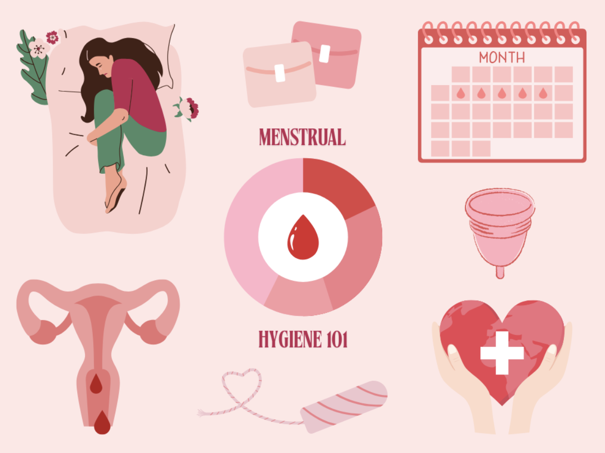 Menstrual Hygiene 101 infographic